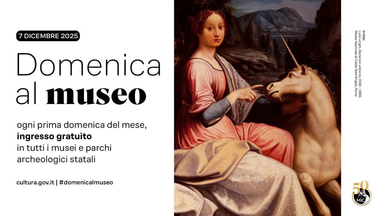 Domenica al museo 7 dicembre 2025